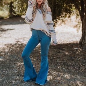 Boutique high waisted flare jeggings